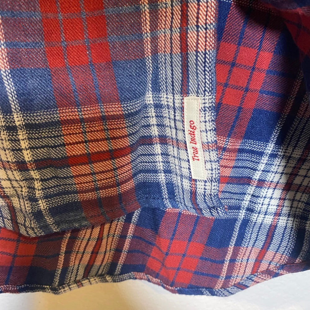 Lucky Brand Classic Red Flannel Mens XL Boho Casual Rustic Outdoor Plaid Western - Picture 11 of 13